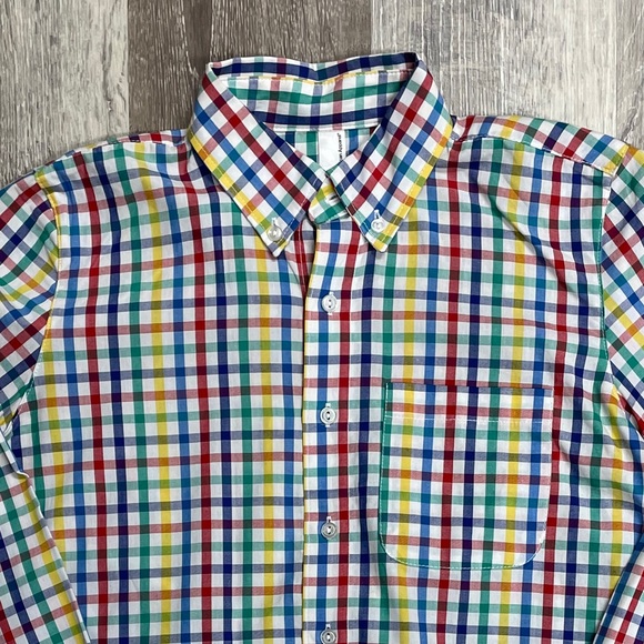 American Apparel rainbow gingham shirt, size XXS. - Picture 5 of 5